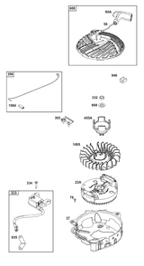 Flywheel/Ignition/Starter Group Diagram and Parts List for 093J02-0178-F1 020000 - 09Z999 Briggs and Stratton Engine